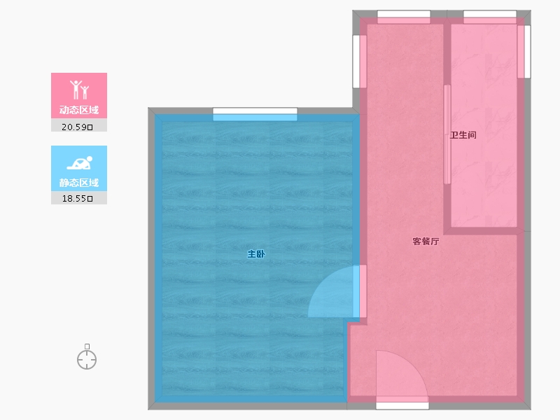 辽宁省-沈阳市-北陵社区-35.00-户型库-动静分区