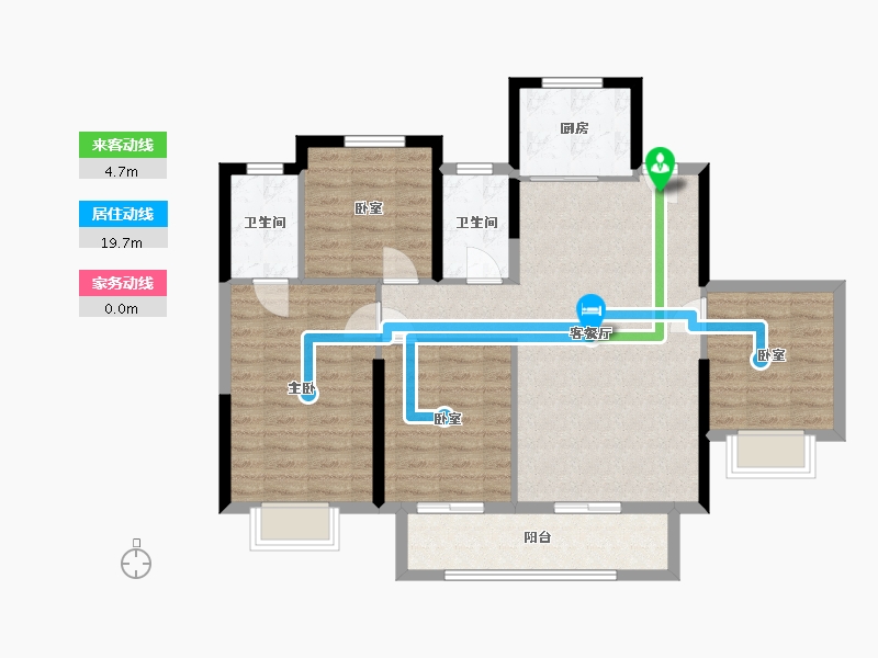 福建省-福州市-世茂东望-103.00-户型库-动静线