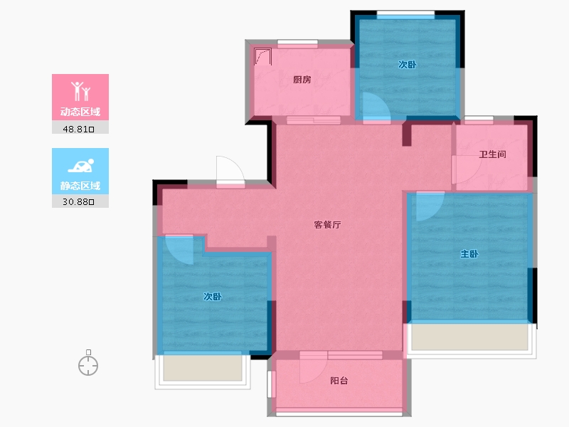 山东省-青岛市-卓越·嘉悦-70.00-户型库-动静分区