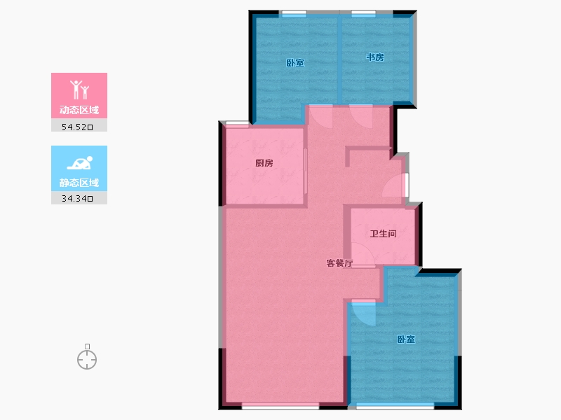 吉林省-长春市-保利-80.00-户型库-动静分区