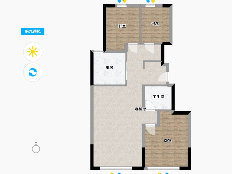 吉林省-长春市-保利-80.00-户型库-采光通风