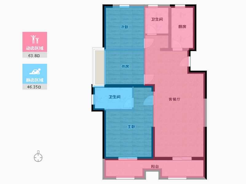 安徽省-亳州市-绿城桐华郡-99.00-户型库-动静分区