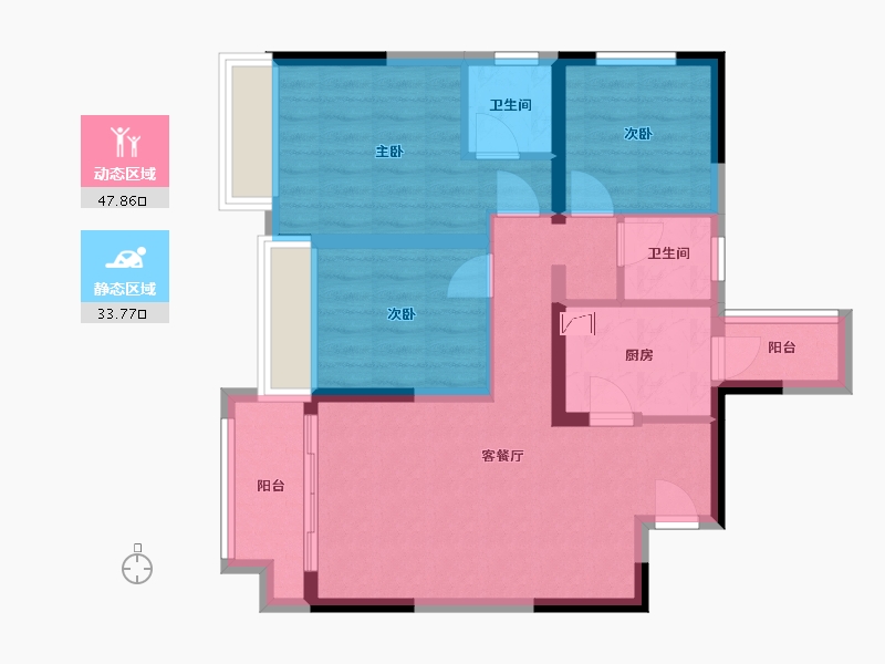 四川省-成都市-朗悦府-77.00-户型库-动静分区