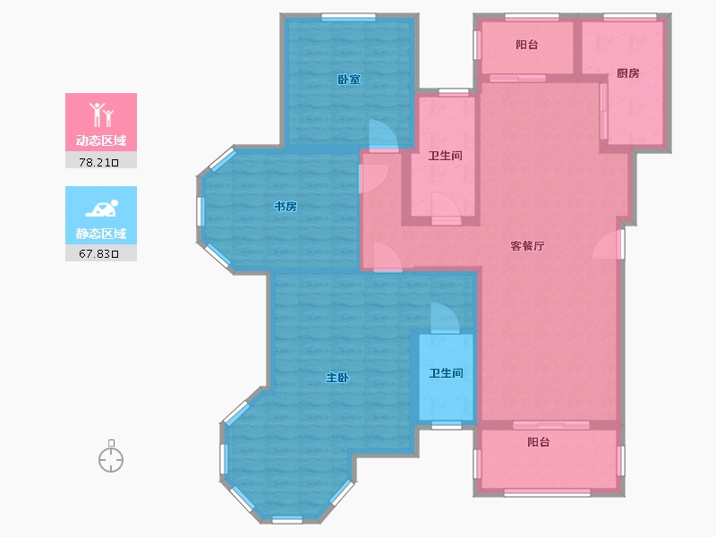 河南省-商丘市-中央名邸2期-132.45-户型库-动静分区