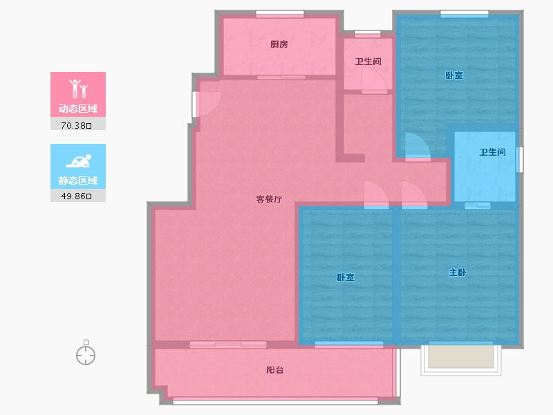 河南省-濮阳市-桃李春风-107.43-户型库-动静分区