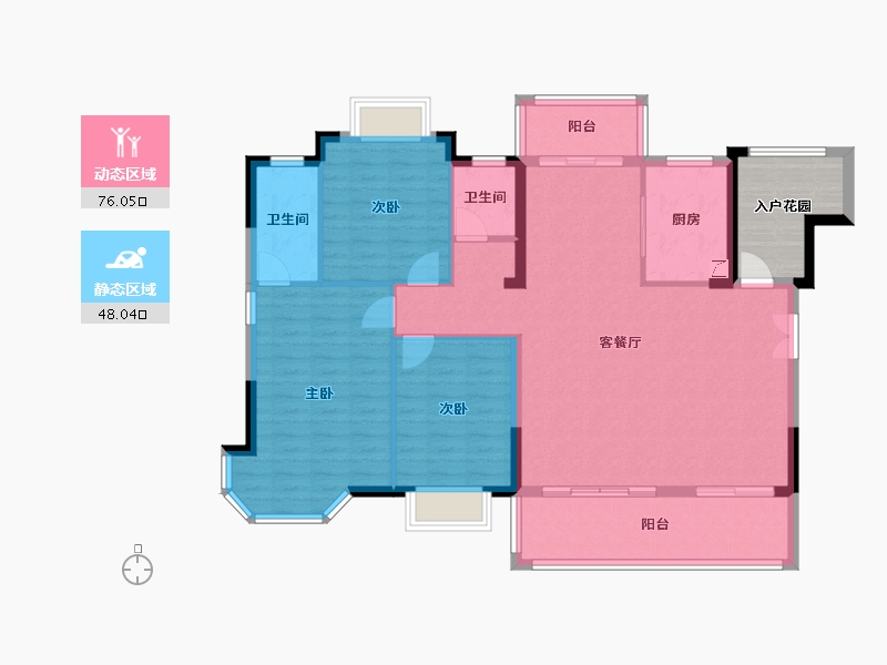 湖南省-长沙市-奥莱城-139.00-户型库-动静分区