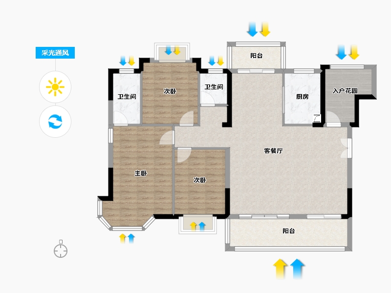 湖南省-长沙市-奥莱城-139.00-户型库-采光通风