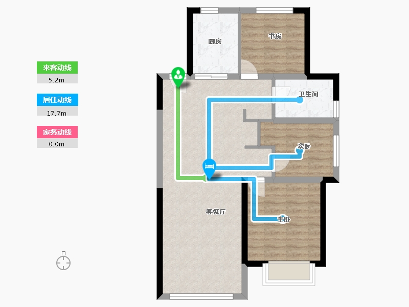 山东省-青岛市-鑫江花漾里-74.00-户型库-动静线