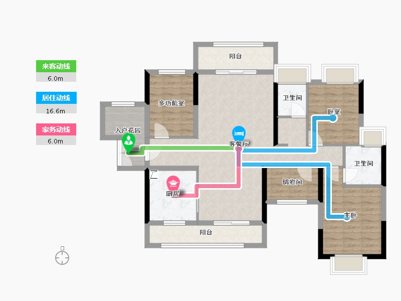 广东省-惠州市-富丽华府-104.00-户型库-动静线