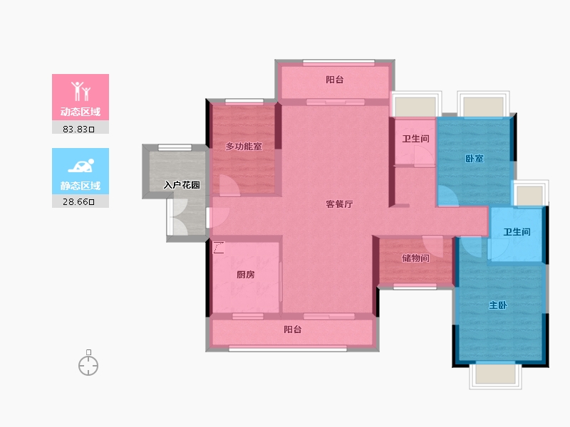 广东省-惠州市-富丽华府-104.00-户型库-动静分区