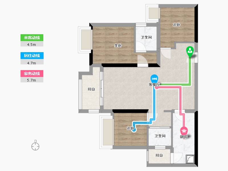 重庆-重庆市-金科礼悦东方-87.00-户型库-动静线