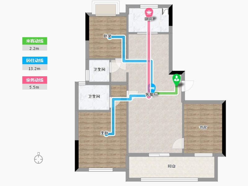 江西省-抚州市-抚州中奥天悦-88.96-户型库-动静线