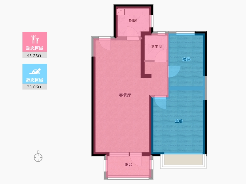 山东省-青岛市-依云四季-66.59-户型库-动静分区