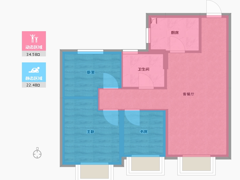 河北省-唐山市-御海天下-58.00-户型库-动静分区