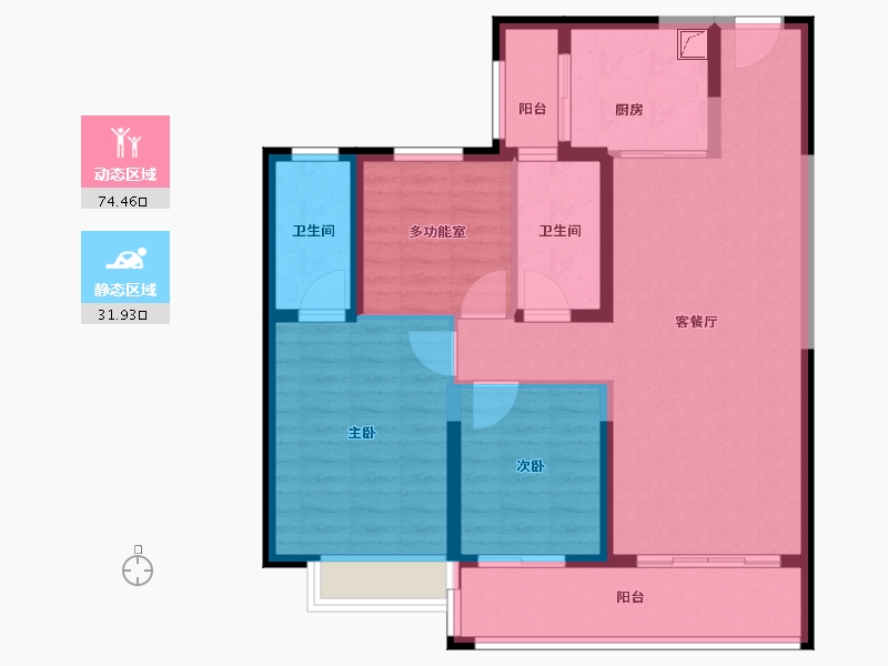 安徽省-安庆市-碧桂园嘉誉-95.00-户型库-动静分区