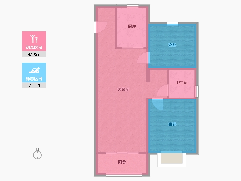 河北省-承德市-北欧云著-75.00-户型库-动静分区