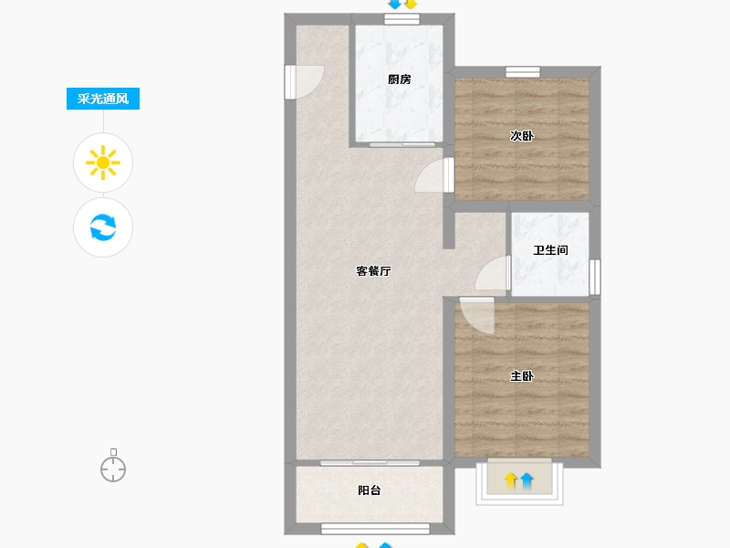 河北省-承德市-北欧云著-75.00-户型库-采光通风