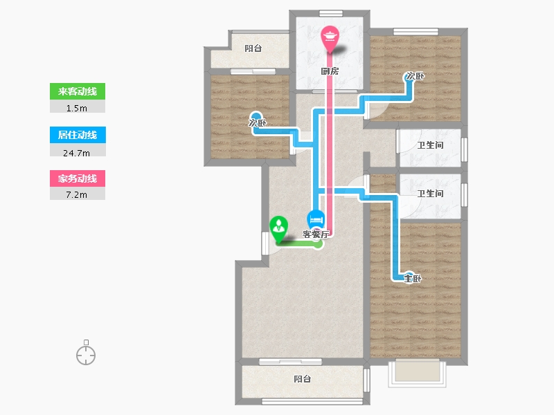 河南省-焦作市-河阳新居小区-103.50-户型库-动静线