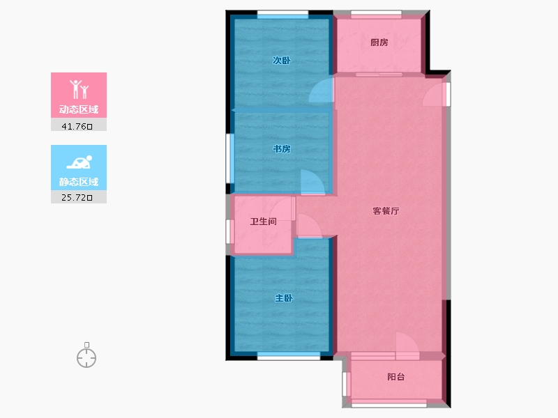 山东省-青岛市-卓越·嘉悦-60.00-户型库-动静分区