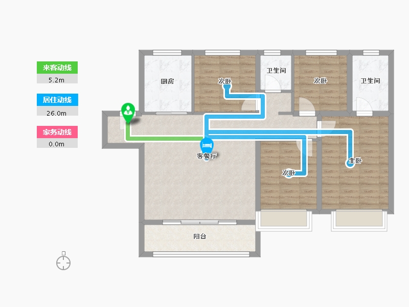 山东省-济宁市-中南樾府-107.00-户型库-动静线