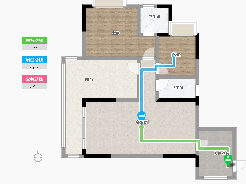 重庆-重庆市-江南国际新城-88.00-户型库-动静线