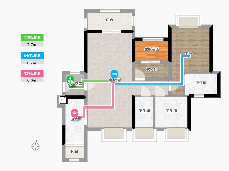 广东省-江门市-嘉华新都汇-116.00-户型库-动静线