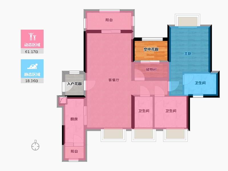 广东省-江门市-嘉华新都汇-116.00-户型库-动静分区