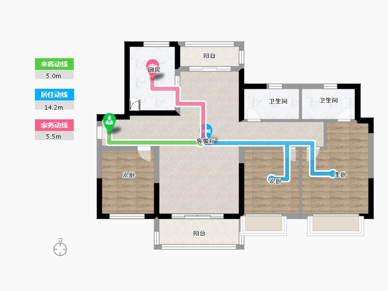 广东省-肇庆市-融创书院豪庭-89.00-户型库-动静线