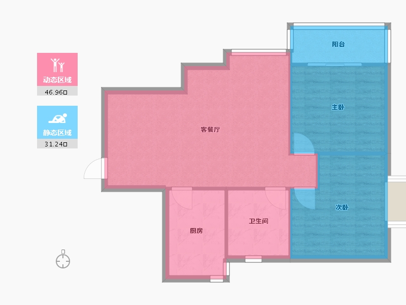 重庆-重庆市-石油佳苑-90.00-户型库-动静分区