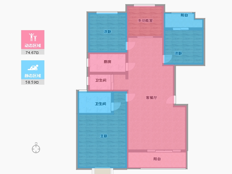 河南省-焦作市-河阳新居小区-119.80-户型库-动静分区