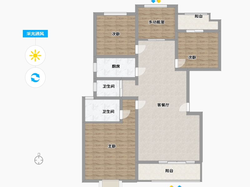 河南省-焦作市-河阳新居小区-119.80-户型库-采光通风