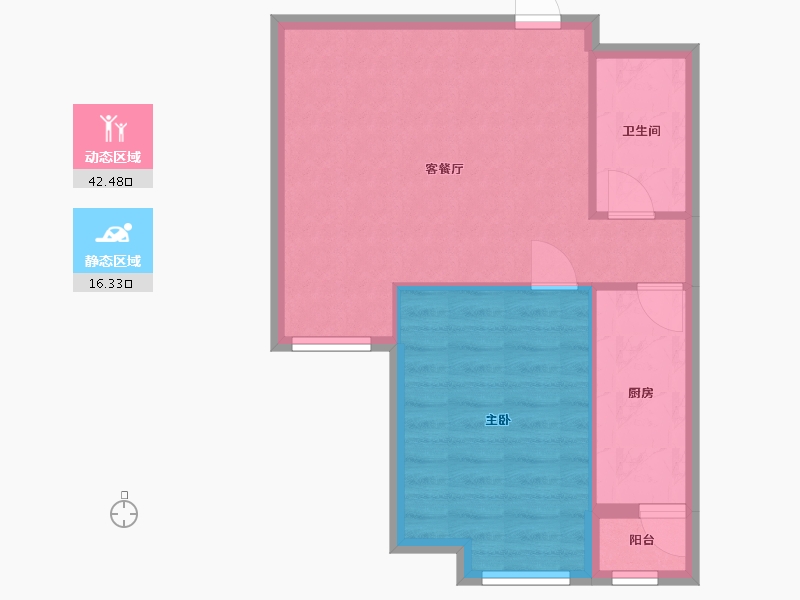 北京-北京市-保利香槟-59.40-户型库-动静分区