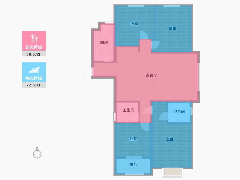 山东省-菏泽市-明泰.第一城-120.00-户型库-动静分区