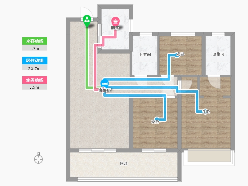 云南省-楚雄彝族自治州-中梁国宾府-88.00-户型库-动静线