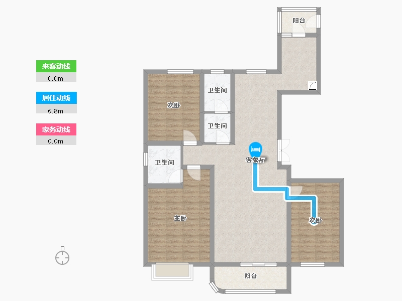 山西省-临汾市-圣会花苑-130.00-户型库-动静线