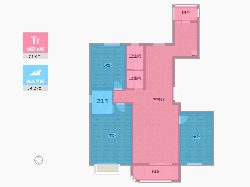 山西省-临汾市-圣会花苑-130.00-户型库-动静分区