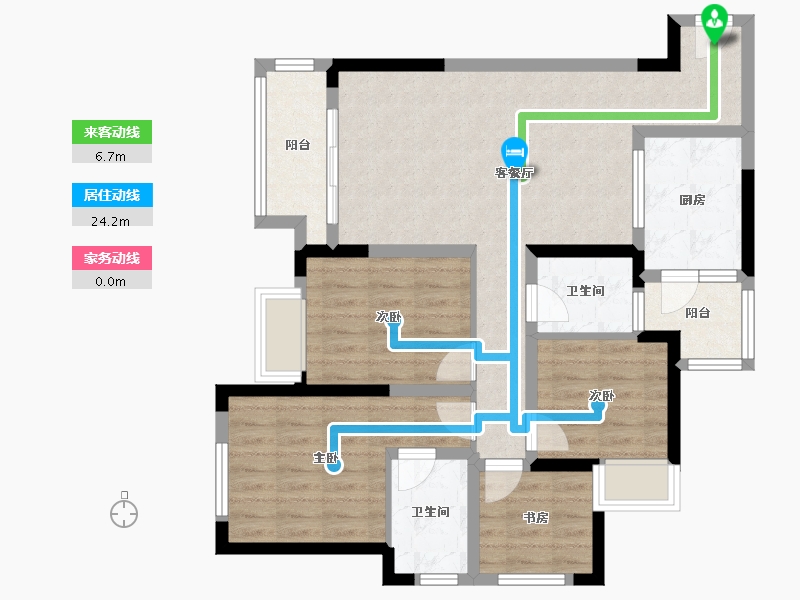 重庆-重庆市-文旅城-96.00-户型库-动静线