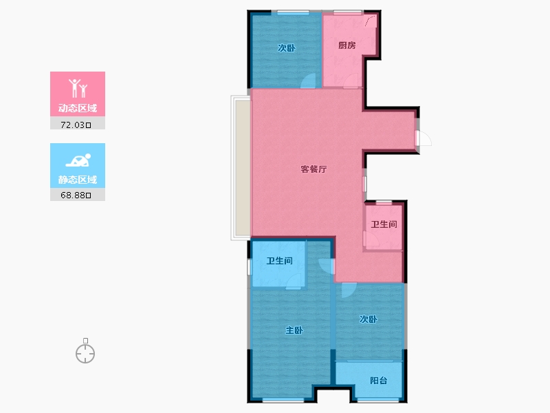 山东省-济南市-三盛璞悦湾-128.00-户型库-动静分区