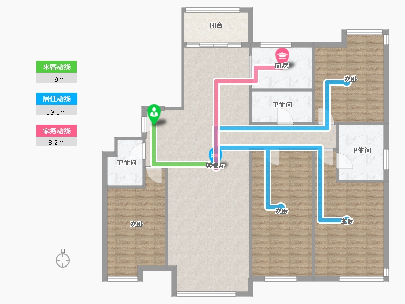 山东省-青岛市-时代国际中心-136.00-户型库-动静线