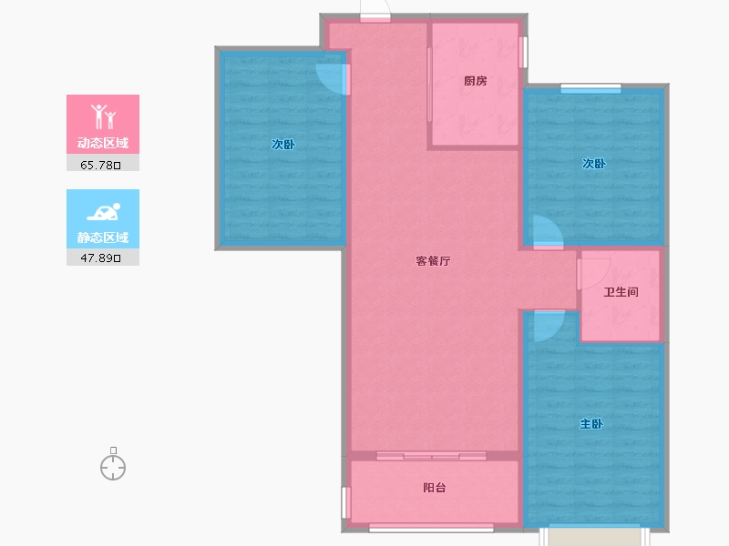 河北省-邢台市-善水荣园-103.00-户型库-动静分区