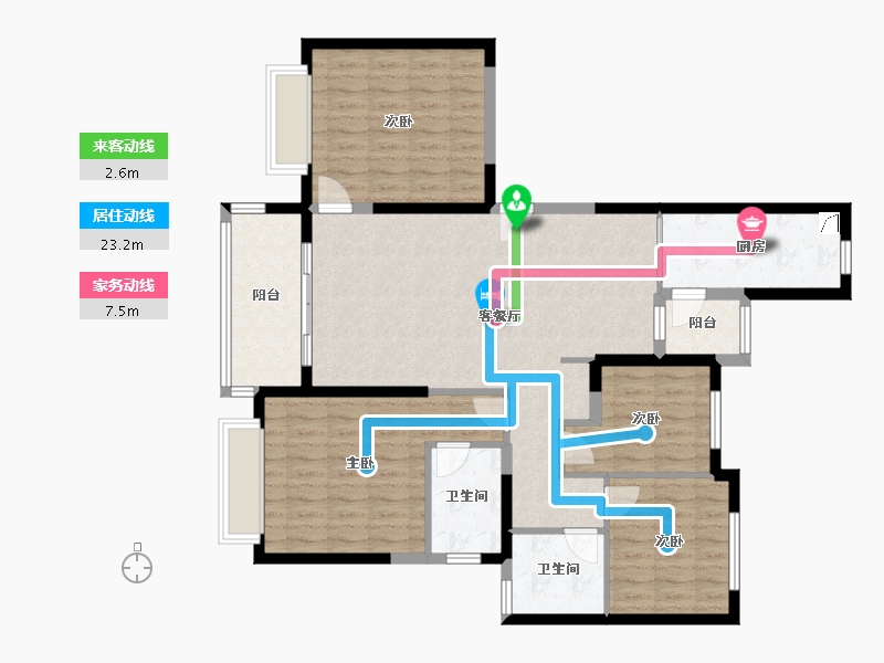 陕西省-渭南市-恒大珺睿府-120.00-户型库-动静线