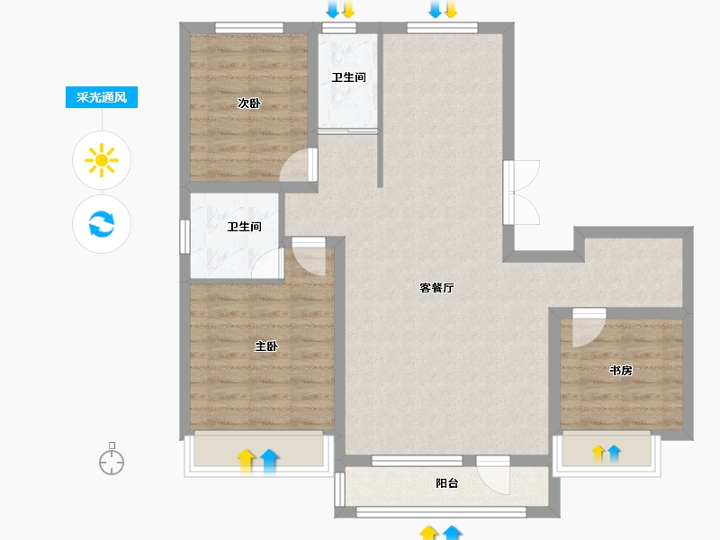 吉林省-松原市-新华府-98.00-户型库-采光通风