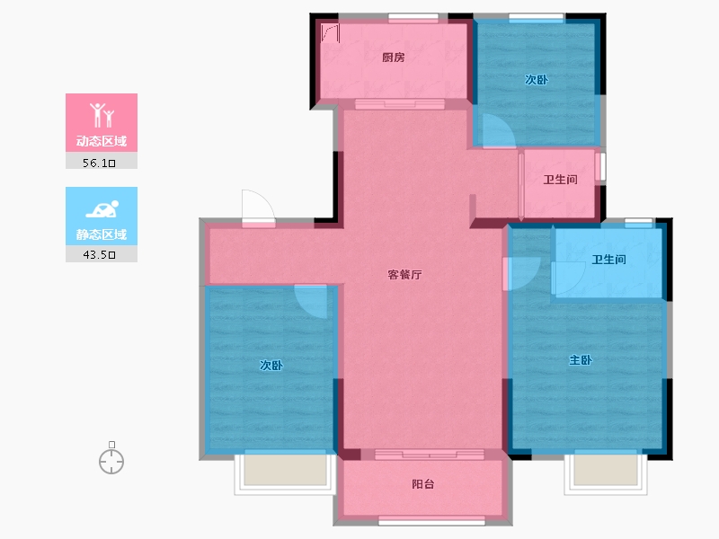 河北省-保定市-碧桂园-89.00-户型库-动静分区