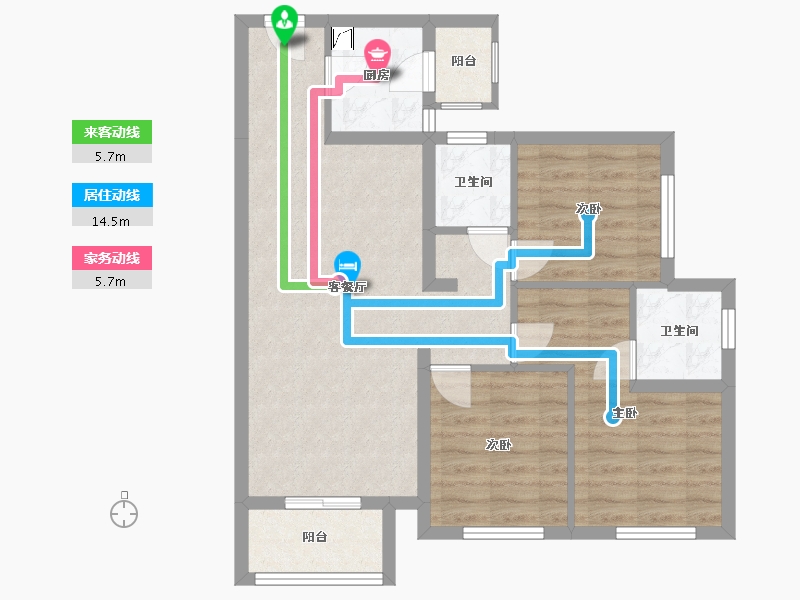 四川省-南充市-中南原山-90.00-户型库-动静线