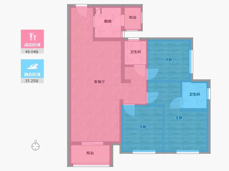 四川省-南充市-中南原山-90.00-户型库-动静分区