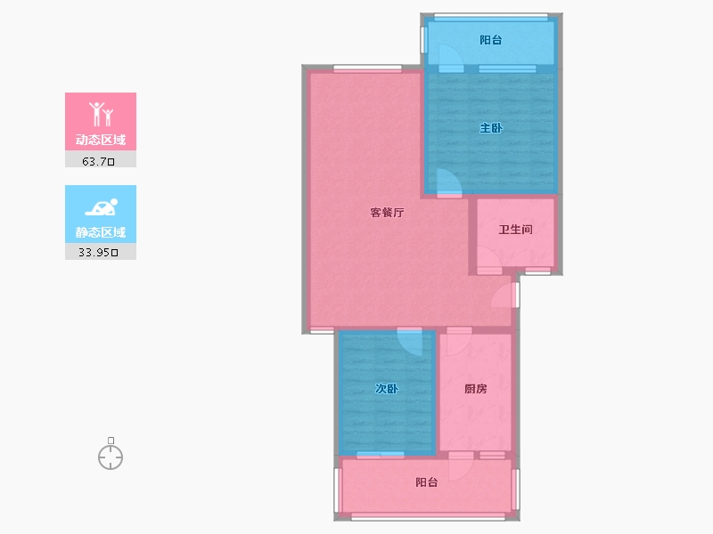 山东省-济南市-北闸子小区-90.00-户型库-动静分区