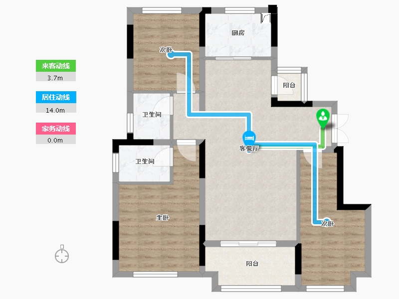 四川省-广安市-中广·悦府-90.56-户型库-动静线