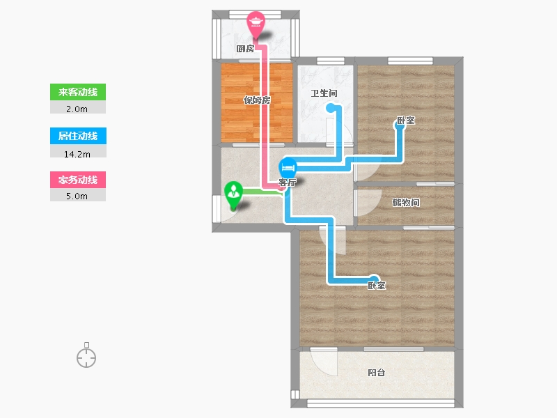 江苏省-镇江市-玉泉路9号-65.00-户型库-动静线