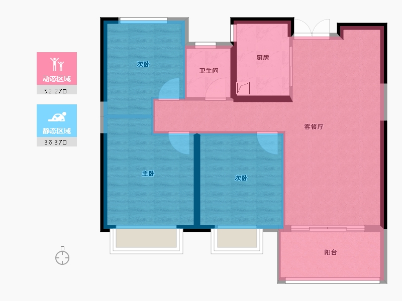 江西省-九江市-通源柴桑郡-80.00-户型库-动静分区