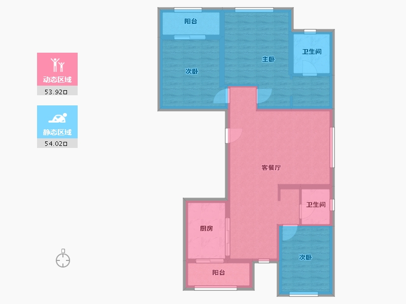 河北省-石家庄市-绿地中山华府丁香院-110.00-户型库-动静分区